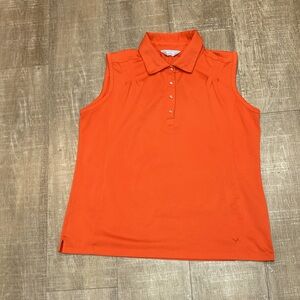 COPY - Callaway Womens L orange golf shirt Sleeveless